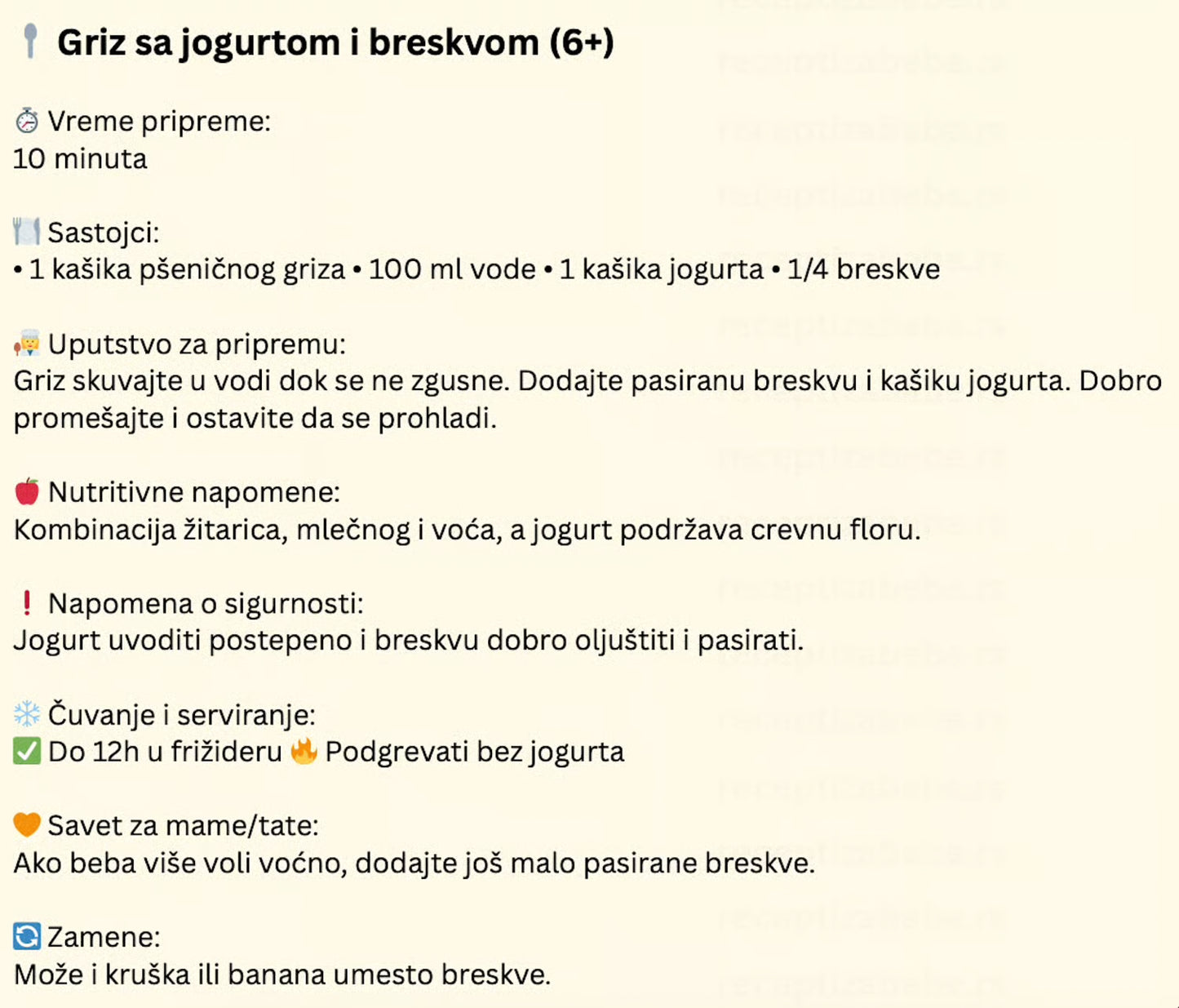 Knjige "Recepti za bebe" - uzrast od 5 do 12+ meseci
