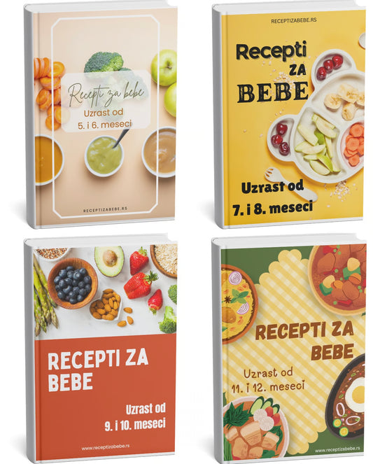 Knjige "Recepti za bebe" - uzrast od 5 do 12+ meseci